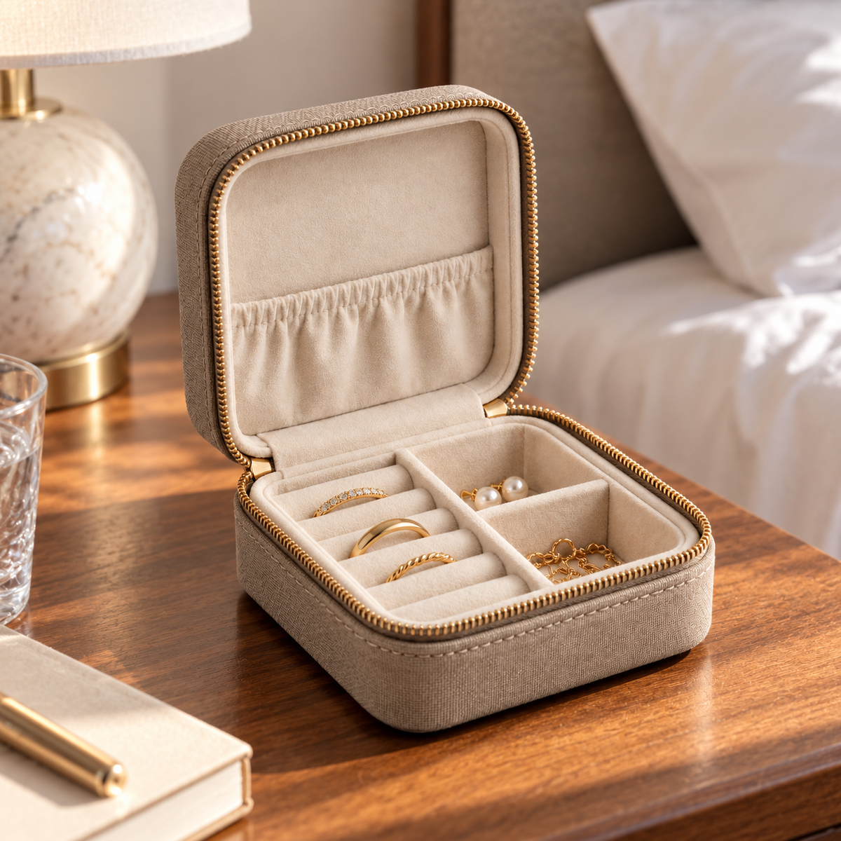 Compact Travel Jewelry Organizer
